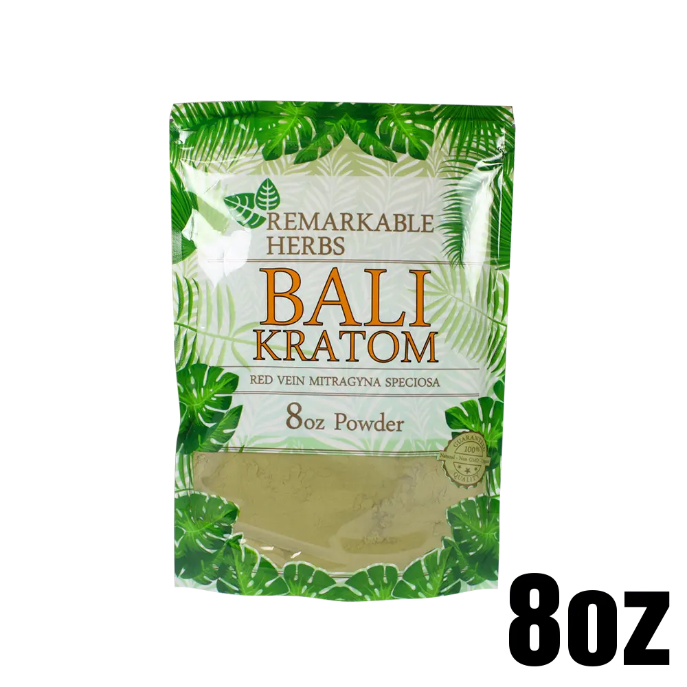 [Q-3214-02] REMARKABLE HERBS KRATOM 8OZ (Red Vein Bali)