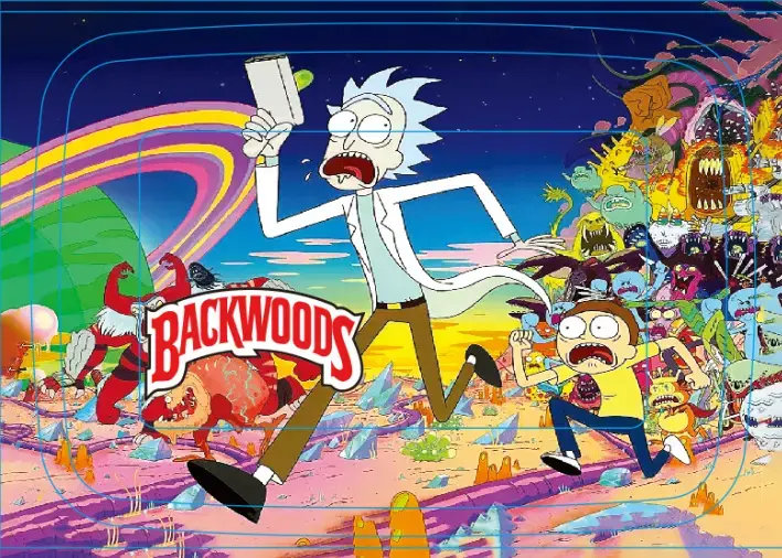 [T-1401-07] Rolling Tray18*14*1.5cm (RICK & MORTY 1)