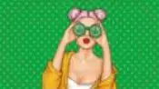 [T-1401-23] Rolling Tray18*14*1.5cm (Lady With Sunglass)