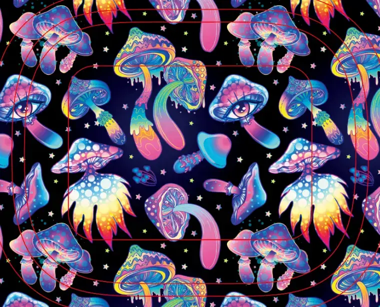 [T-1401-25] Rolling Tray18*14*1.5cm (Mushroon 2)