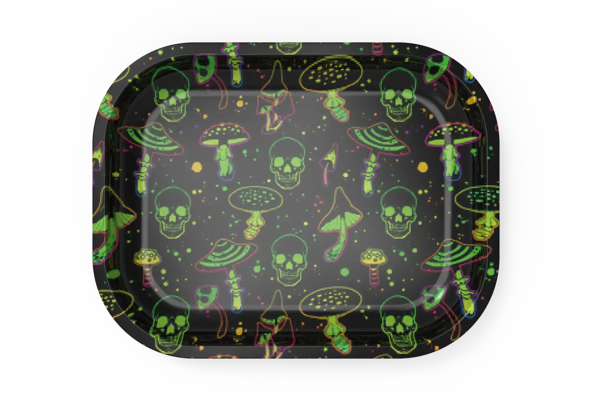 [T-1401-26] Rolling Tray18*14*1.5cm (Mushroom Skull)
