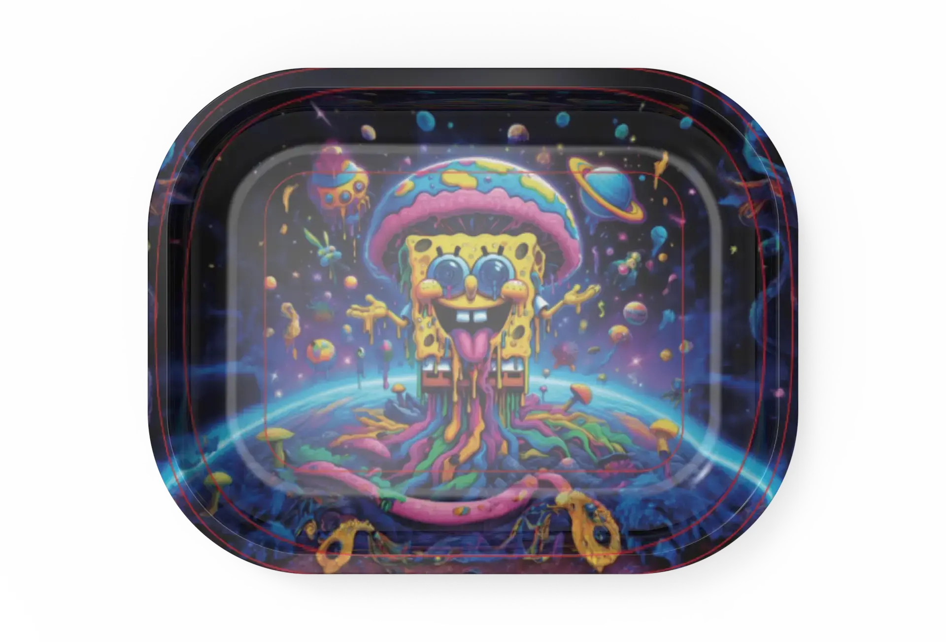 [T-1401-34] Rolling Tray18*14*1.5cm (Spongebob)