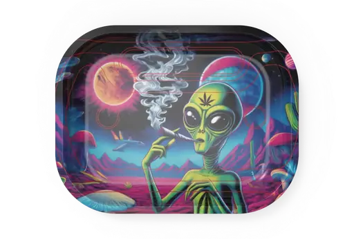 [T-1401-37] Rolling Tray18*14*1.5cm (Allen Smoking)