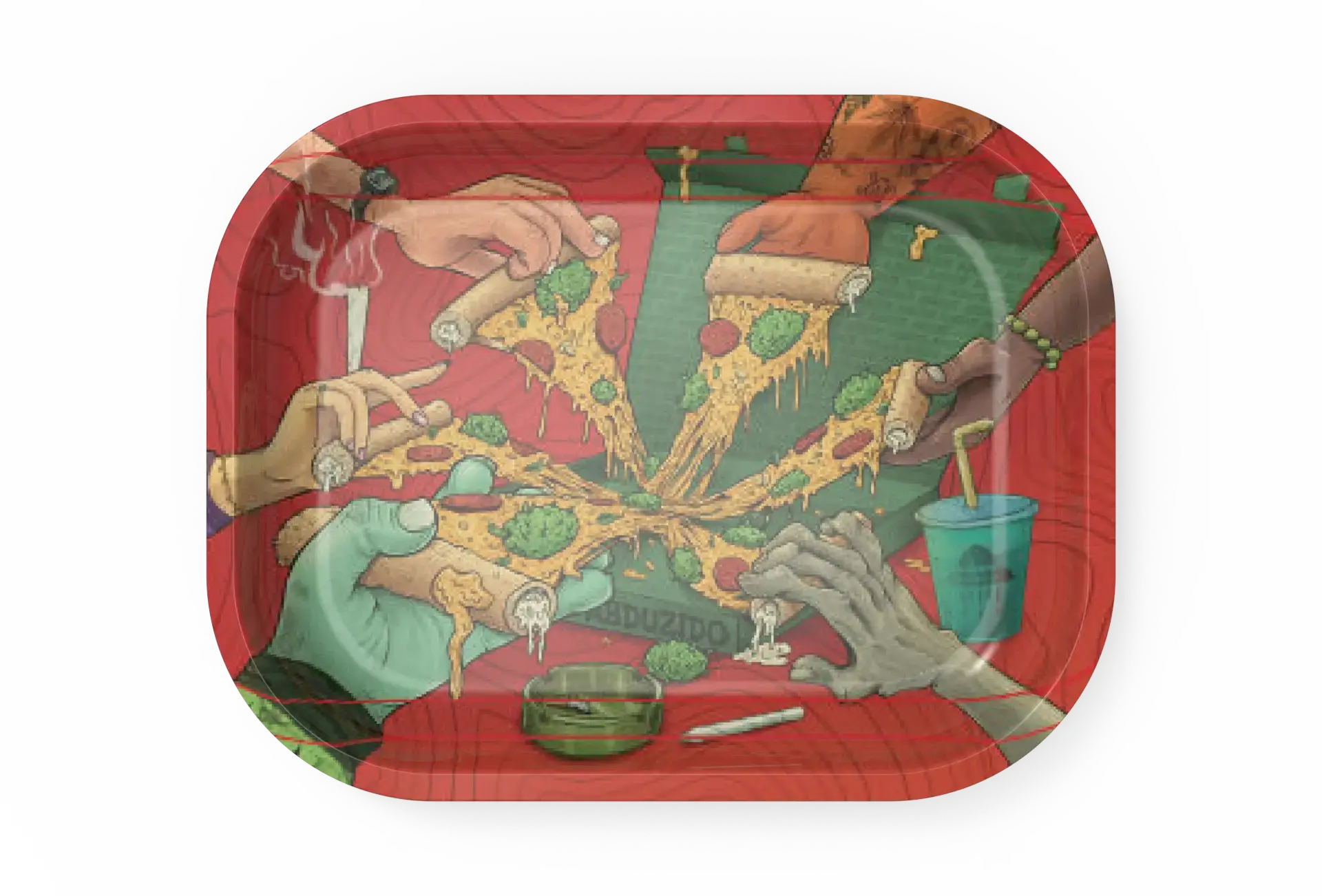 [T-1401-39] Rolling Tray18*14*1.5cm (Pizza)