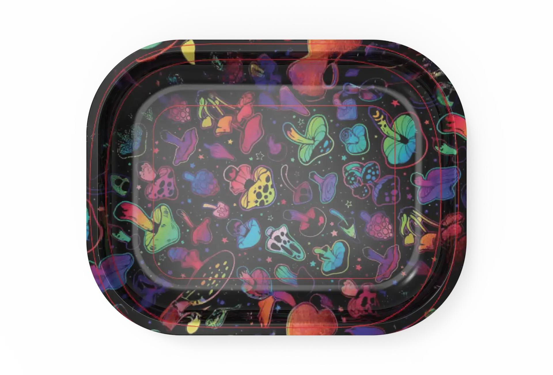 [T-1401-41] Rolling Tray18*14*1.5cm (Mushrooms 1)