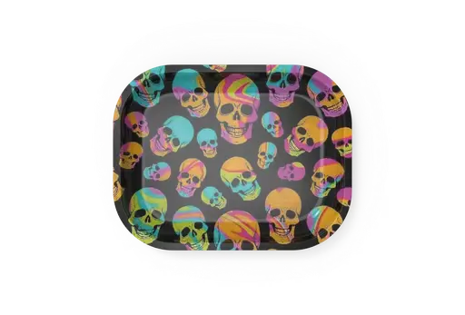 [T-1401-43] Rolling Tray18*14*1.5cm (Skulls 2)