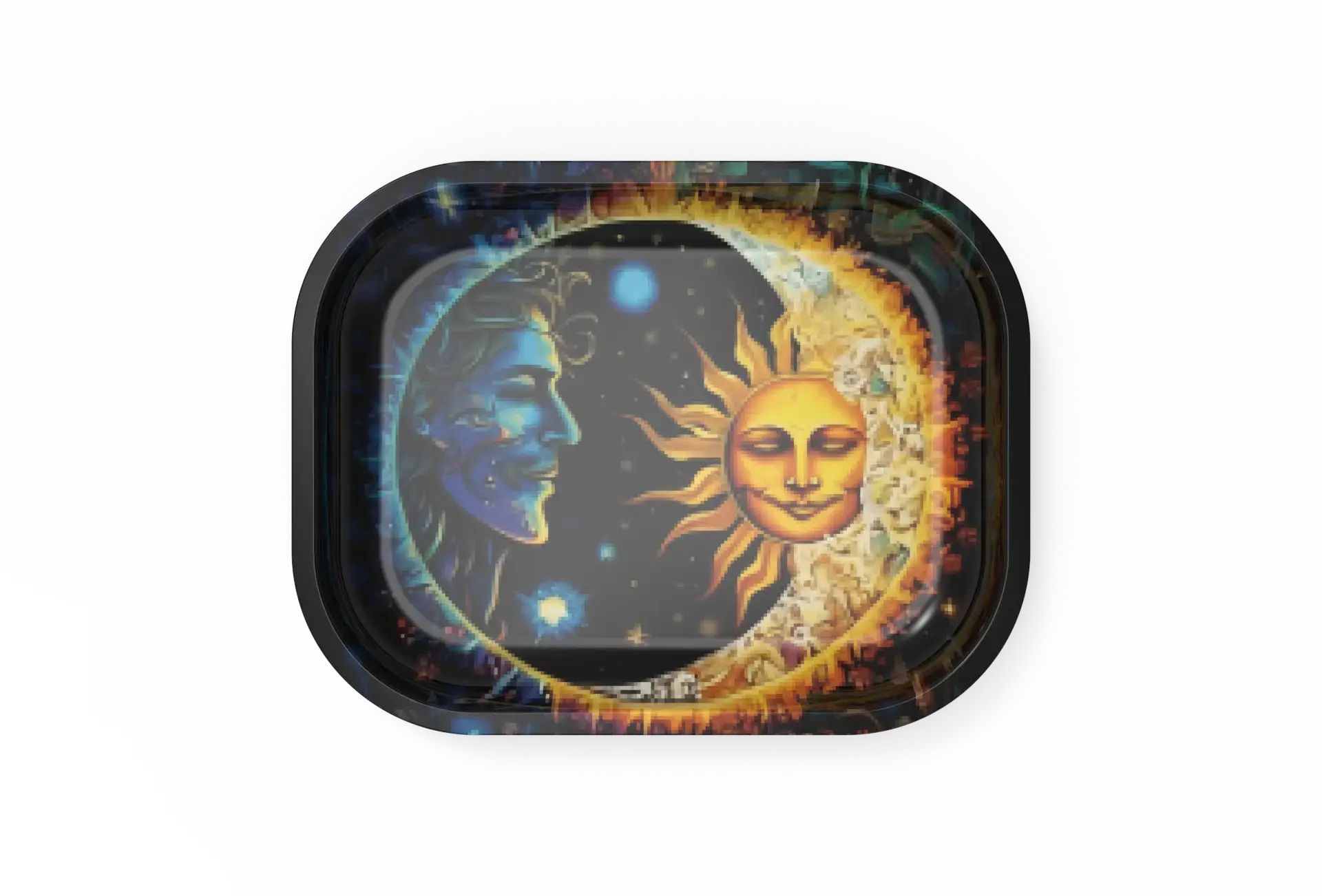 [T-1401-49] Rolling Tray18*14*1.5cm (Moon & Sun)
