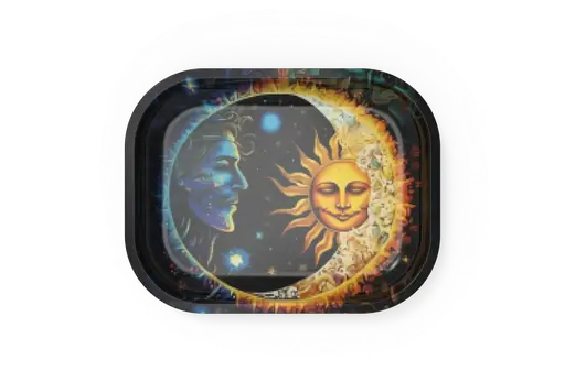 [T-1401-49] Rolling Tray18*14*1.5cm (Moon & Sun)