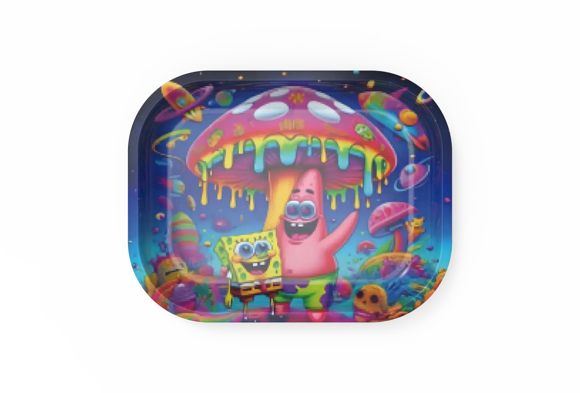 [T-1401-51] Rolling Tray18*14*1.5cm (Spongebob & Patrick)