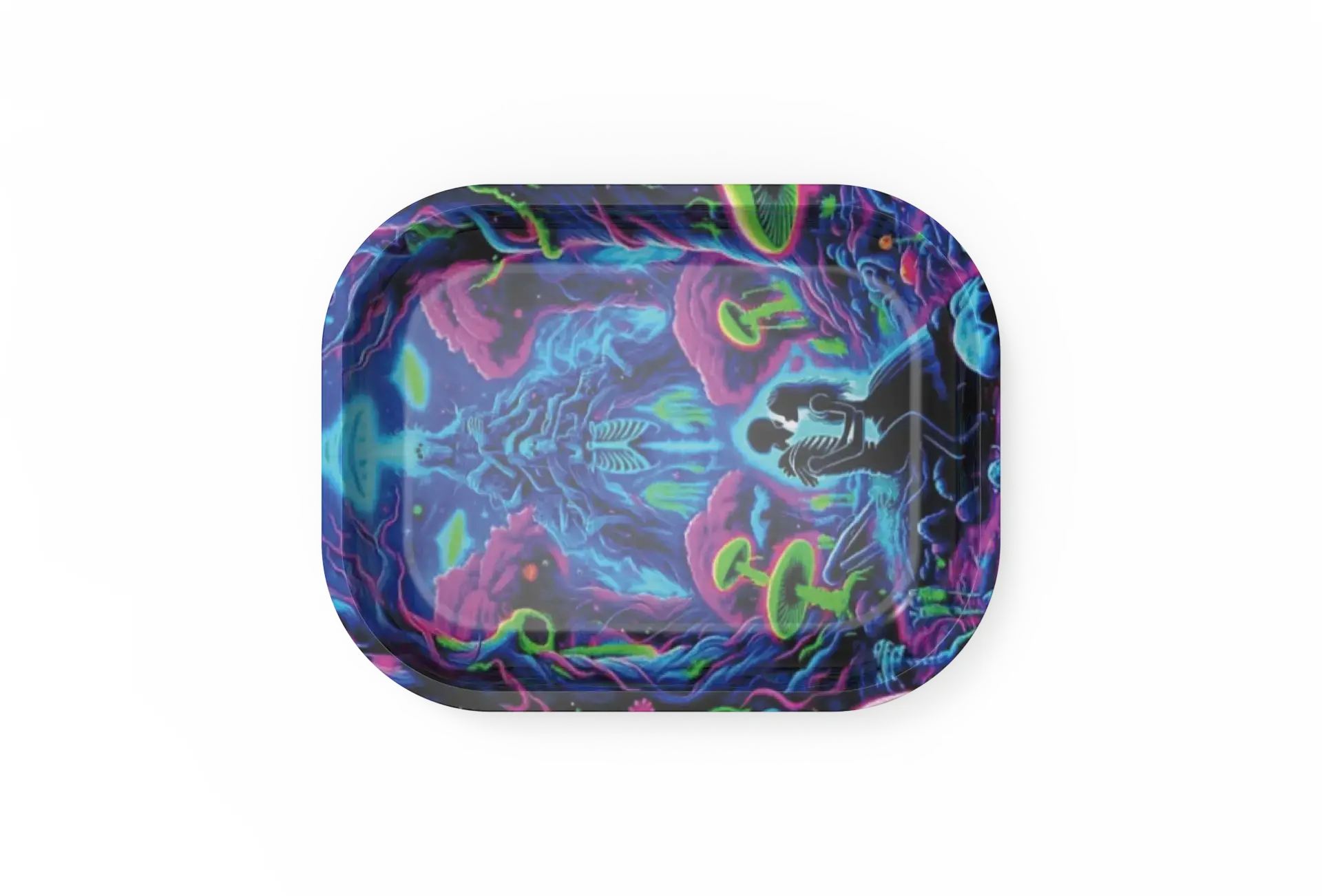 [T-1401-53] Rolling Tray18*14*1.5cm (Psychedlic Love)