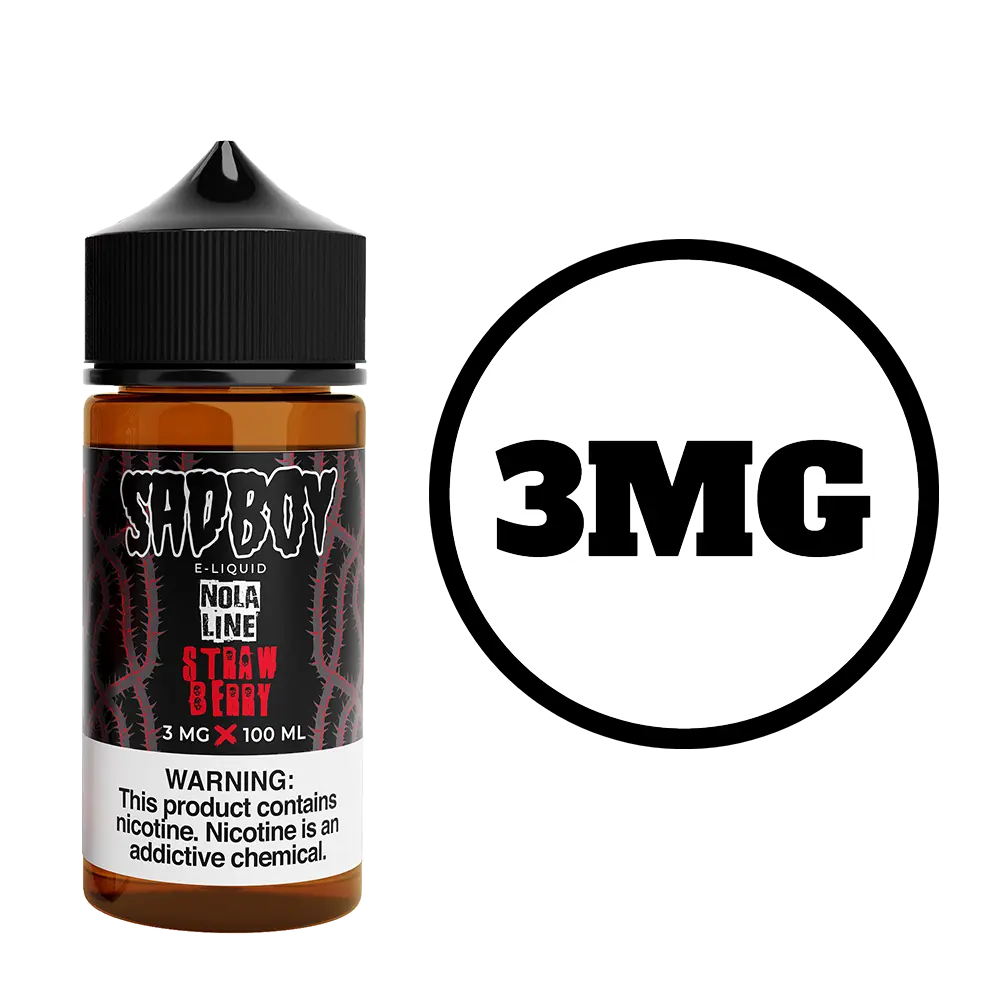 [Q-3292-02] SADBOY NOLA LINE 100ml (3MG, Strawberry)