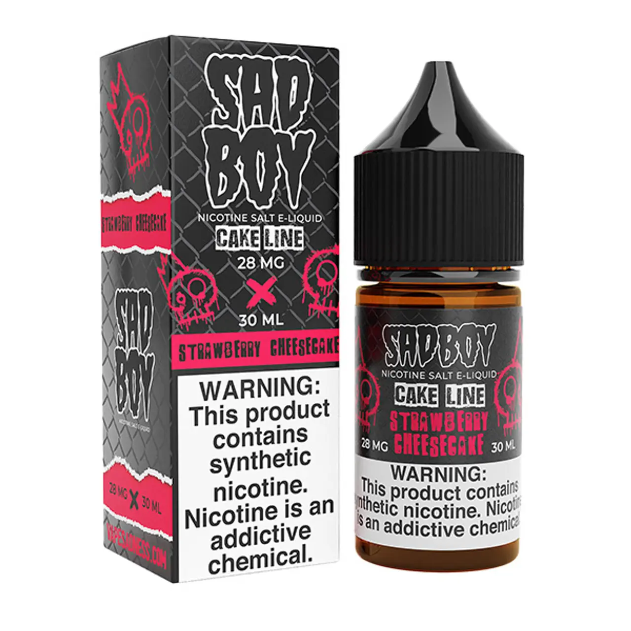 [Q-3285-41] SADBOY SALTS 30ML (28mg, Strawberry Cheese Cake)