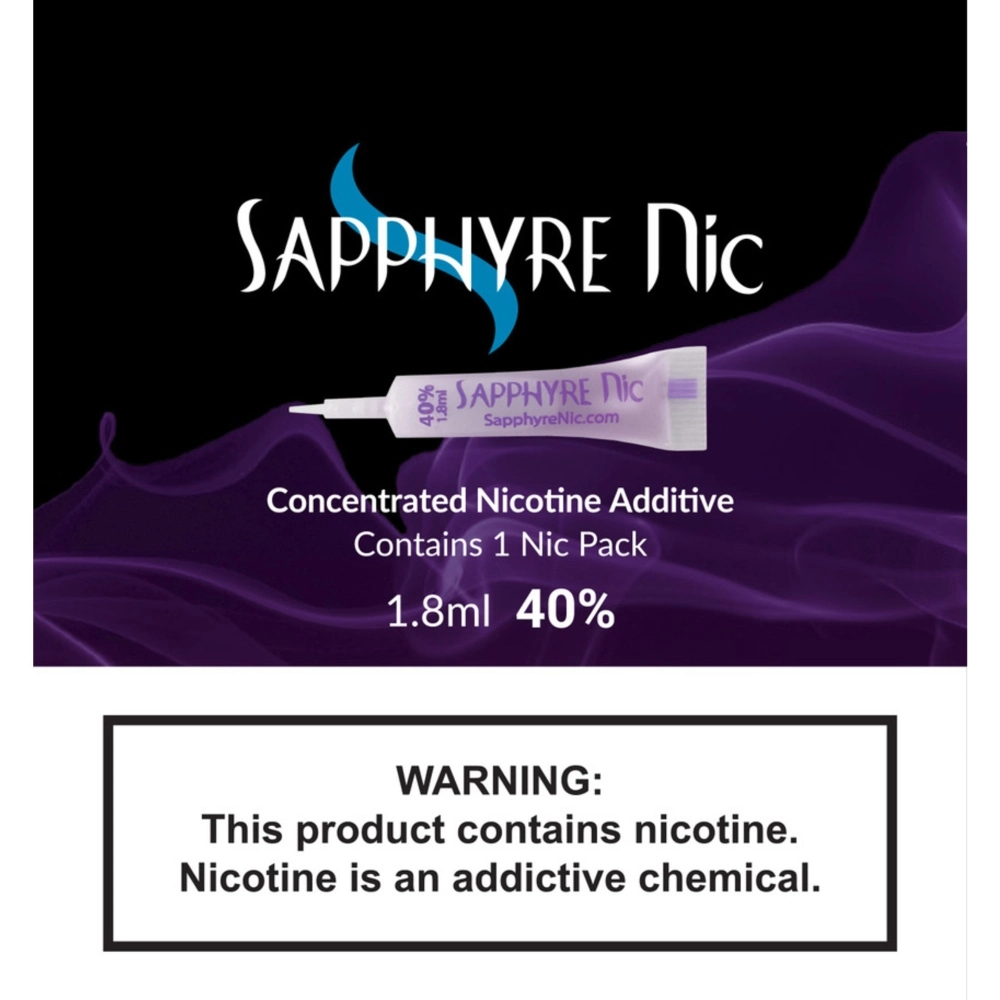 SAPPHYRE NIC 1.8ML CONCENTRATED NICOTINE ADDITIVE DISPLAY OF 50