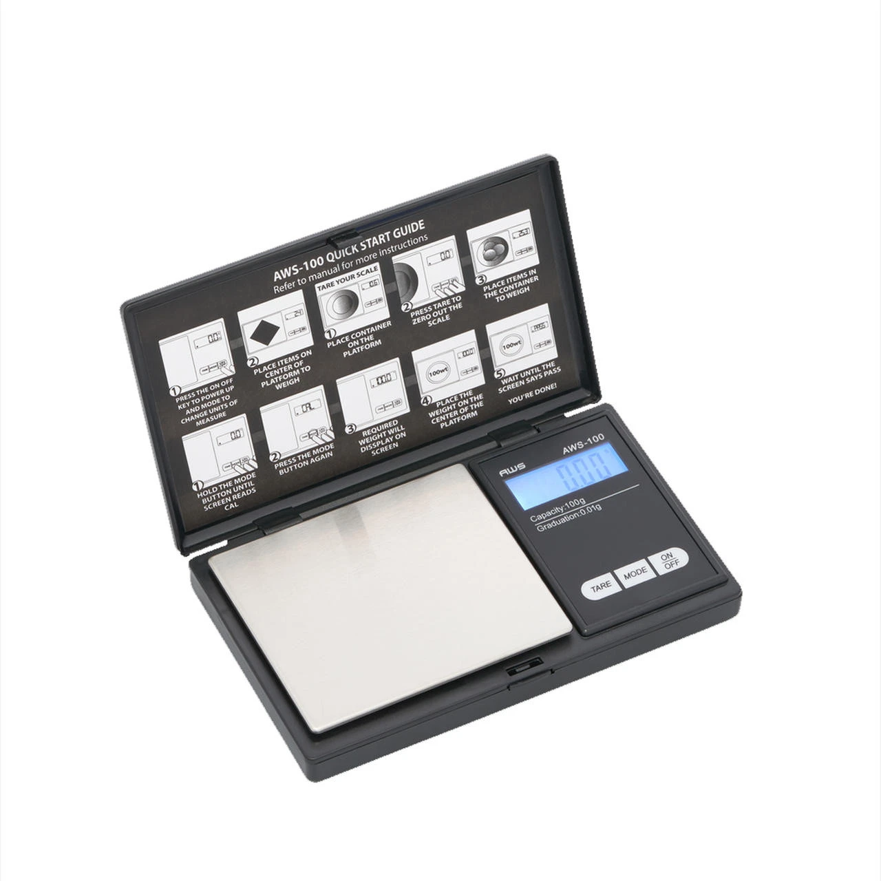 [Q-1254-01] SCALE AWS 100 X .01G (BLACK)