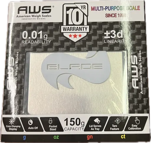 [Q-1269-01] SCALE AWS BLADE 150G X 0.01G CARBON FIBER (Black)