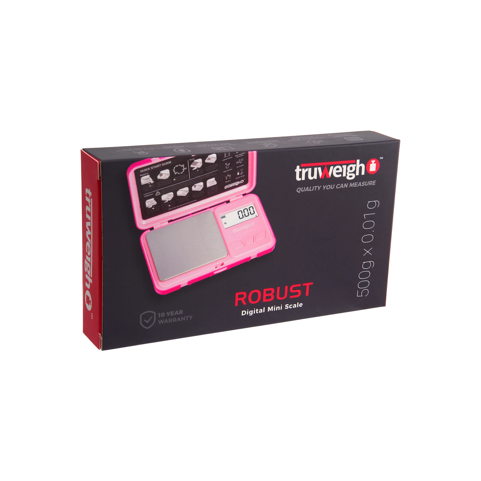 [Q-4563-04] SCALE TRUWEIGH ROBUST MINI 500GX0.01 (Black)