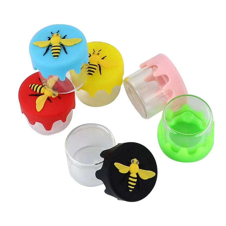 [Q-3380] SILICONE CONTAINER WITH GLASS BASE (BITCOIN SYMBOL)