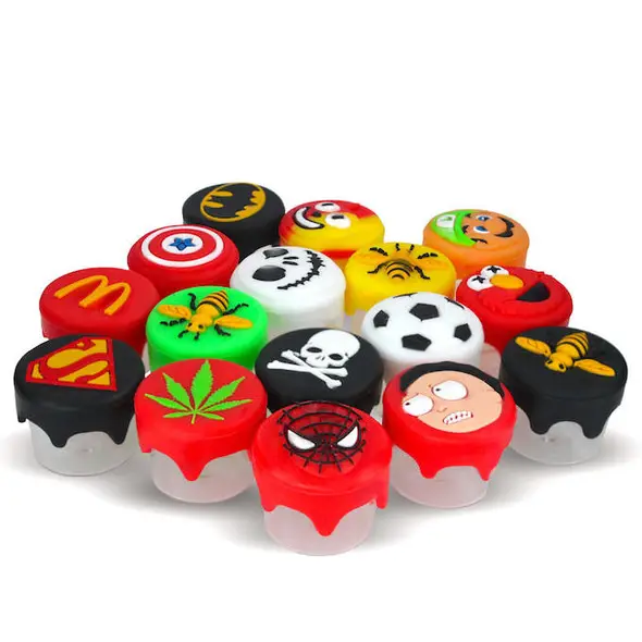[Q-3388-03] SILICONE CONTAINER WITH GLASS BOTTOM 100 DIFFERENT DESIGN (Design 2)