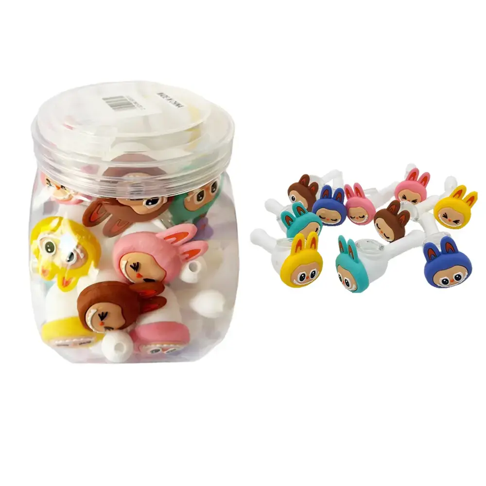 [T-1444] Silicone Jar Mix 5 Design Mix 25Pcs/Jar (HH-028)