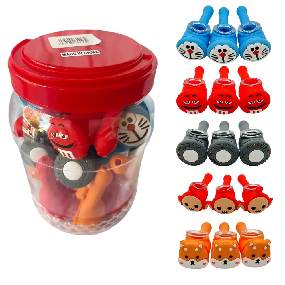 [T-1444-03] Silicone Jar Mix 5 Design Mix 25Pcs/Jar (HH-005)