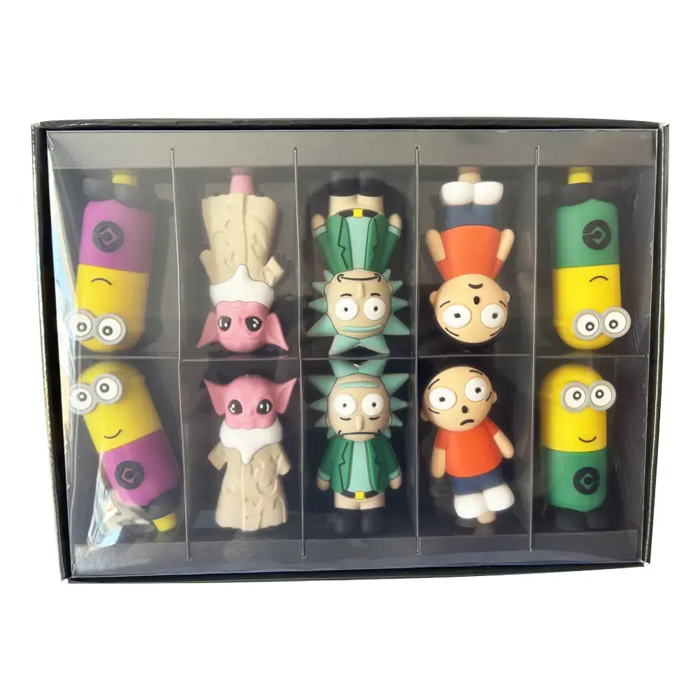 [T-1445-02] Silicone Mix 4 Design Mix 10Pcs/Display (HH-008)