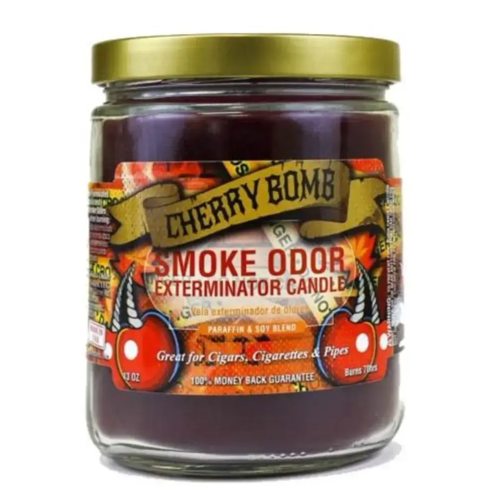 [Q-3568-39] SMOKE ODOR CANDLE 13OZ (Cherry Bomb)