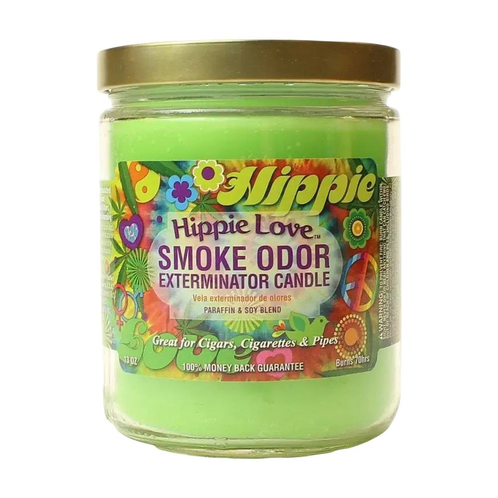 [Q-3568-23] SMOKE ODOR CANDLE 13OZ (Hippie love)