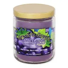 [Q-3568-40] SMOKE ODOR CANDLE 13OZ (Groov'n Grape)