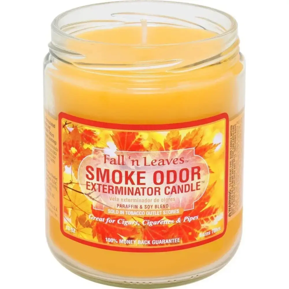 [Q-3568-59] SMOKE ODOR CANDLE 13OZ (Fall N Leaves)