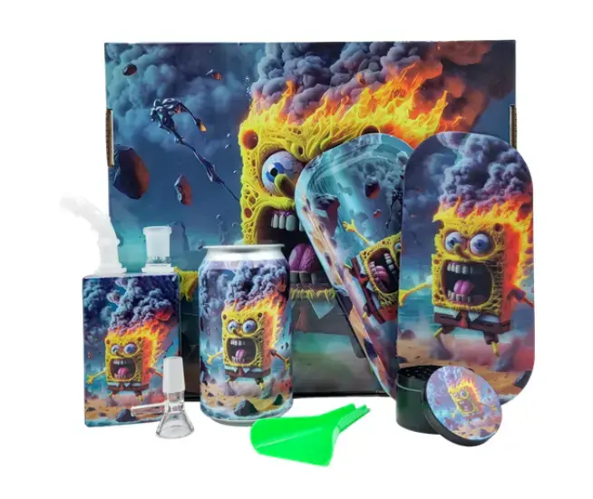 [T-1499-01] Smoking Kit 3D lid rolling Tray with juice bottle kit (Design 1)