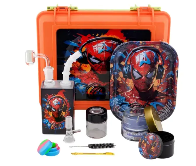 [T-1498-02] Smoking Kit Square Pot Scented Candle Tote kit (Design 2)