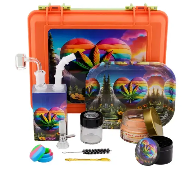 [T-1498-03] Smoking Kit Square Pot Scented Candle Tote kit (Design 3)