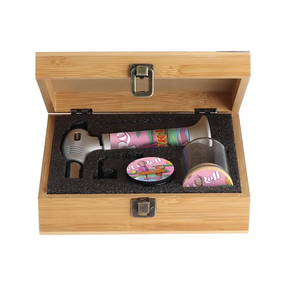 SMOKING TOOL BOX WITH TORCH, BANGER, JAR, AND GRINDER