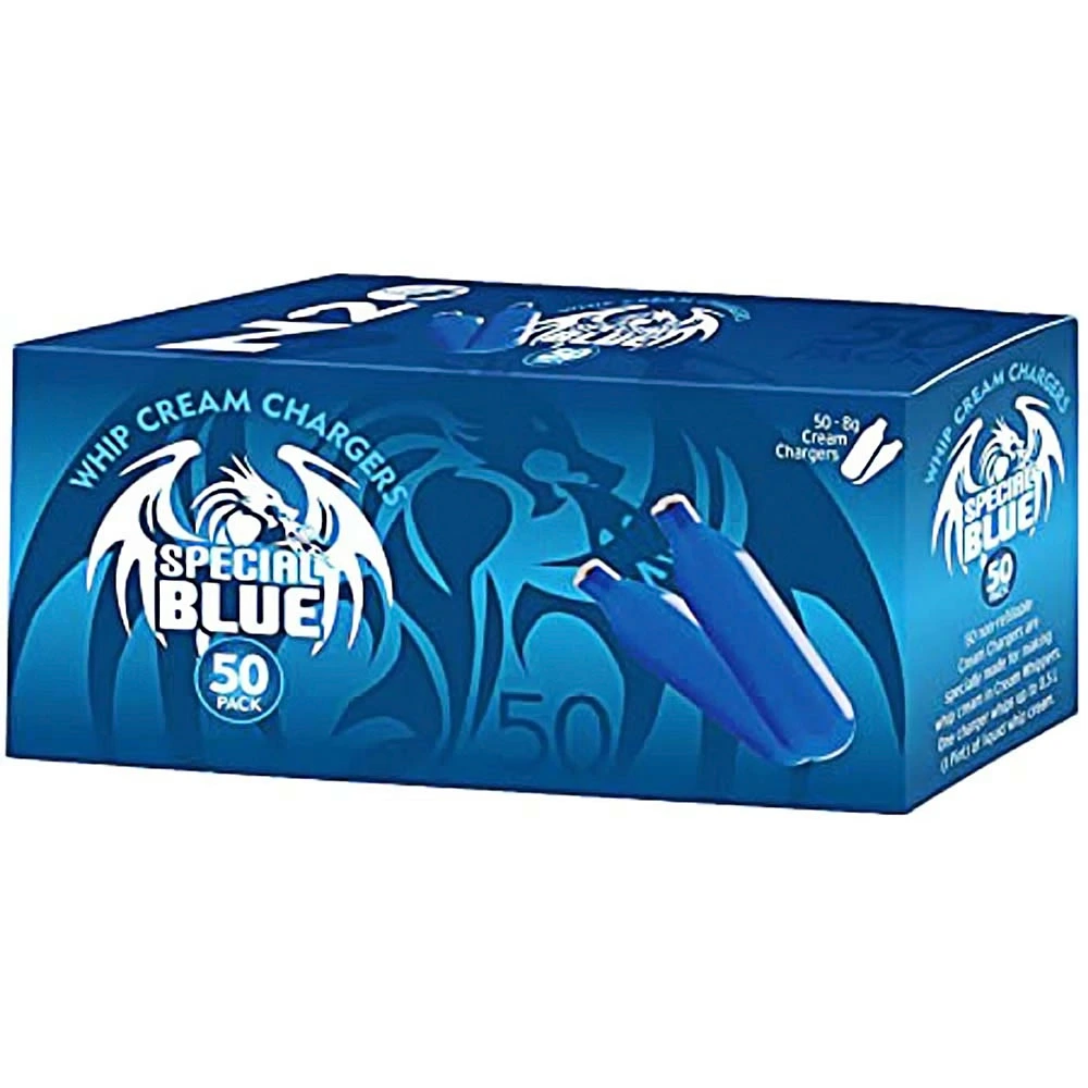 SPECIAL BLUE CREAM CHARGERS 50PK (Culinary/Food Purposes Only)