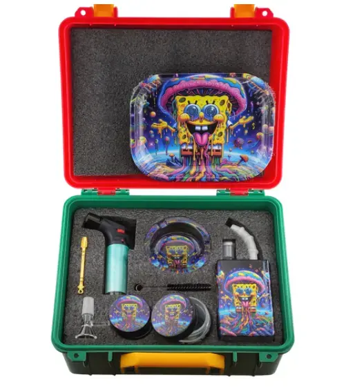 [T-1497-01] Suitcase Juice Bottle Set (Design 4)