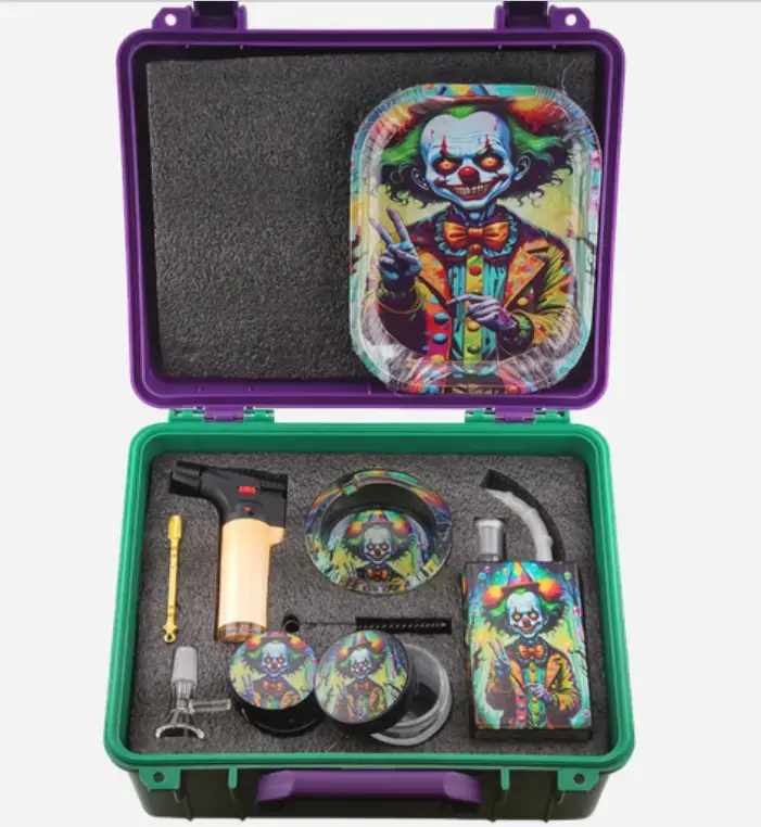 [T-1497-03] Suitcase Juice Bottle Set (Design 2)