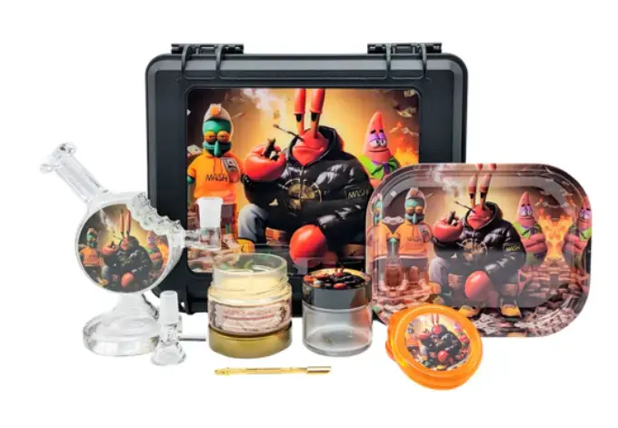 [T-1517-03] SUITECASE WITH COOKIE WATERPIPE W/ CANDLE (Design 1)