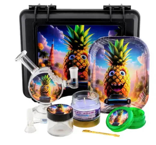 [T-1517-09] SUITECASE WITH COOKIE WATERPIPE W/ CANDLE (Design 9)