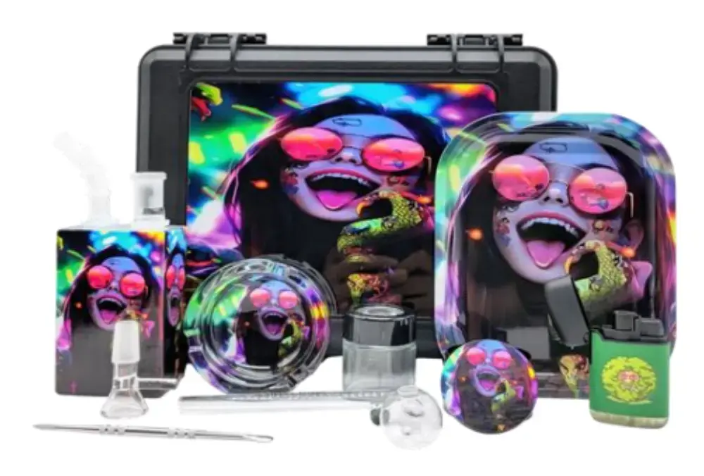 [T-1515-06] SUITECASE WITH JUICE BOX WATERPIPE (Design 6)