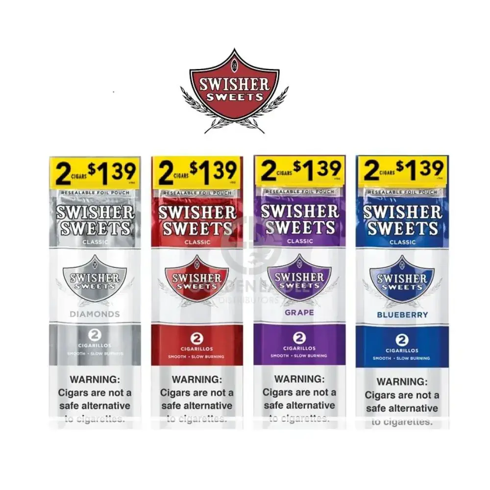[T-1539-03] Swisher Sweet Cigarillos 2 For $1.39 Display of 30 (Blueberry)