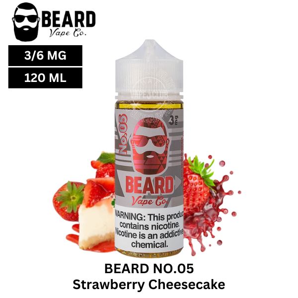 THE BEARD NO. 05 0.6% 120ML (STRAWBERRY CHEESECAKE)