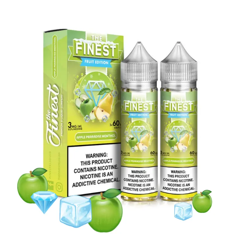 [Q-3674-16] THE FINEST 2X60ML (3mg, Apple Pearadise Menthol)