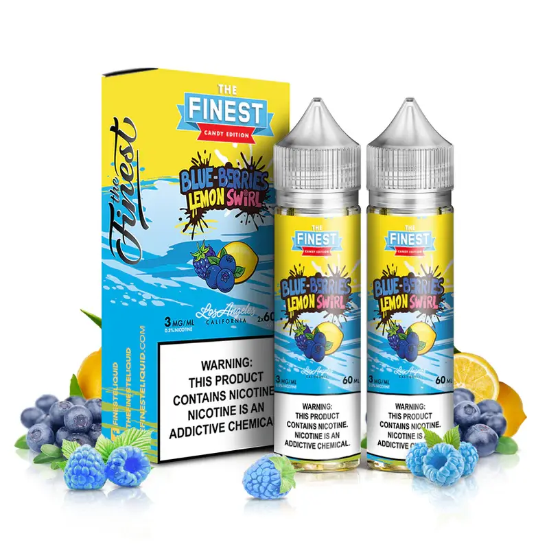 [Q-3674-10] THE FINEST 2X60ML (3mg, Blue Berries Lemon Swirl)