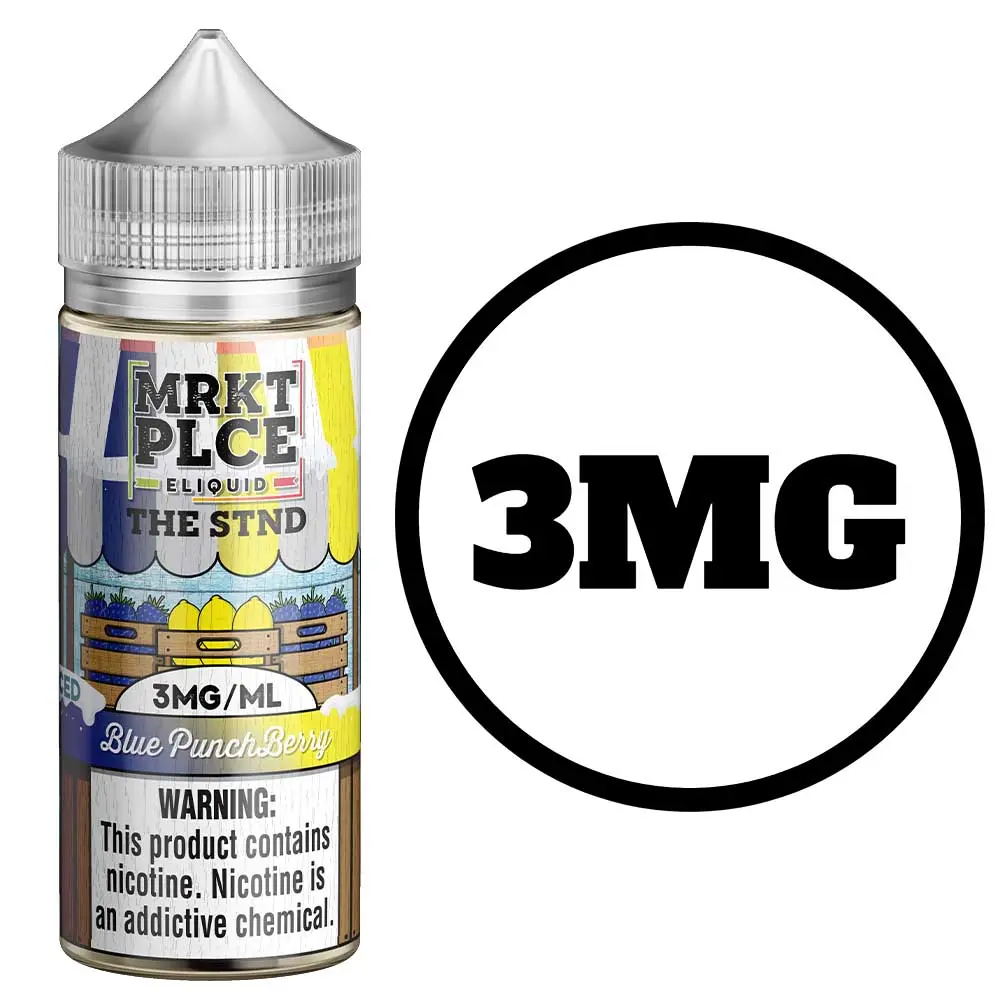 [Q-3685-03] THE STND 100ML ELIQUID (3mg, Inced Blue Punchberry)
