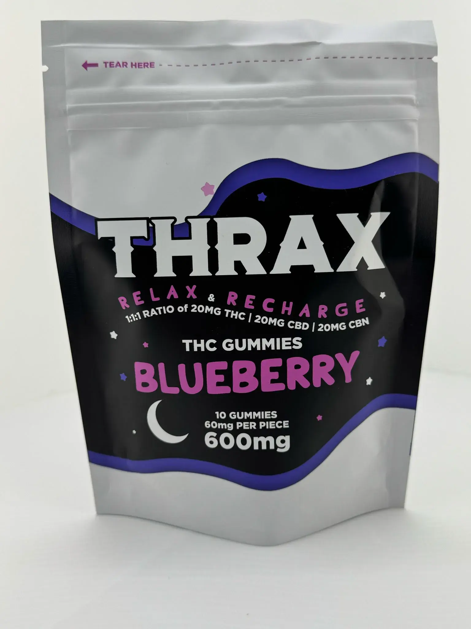 THRAX GUMMIES Relax & Recharge 600mg THC , CBD,CBN