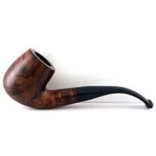 TOBACCO PIPE SHERLOCK - BROWN BLACK FLAT TOP CURVE BOTTOM