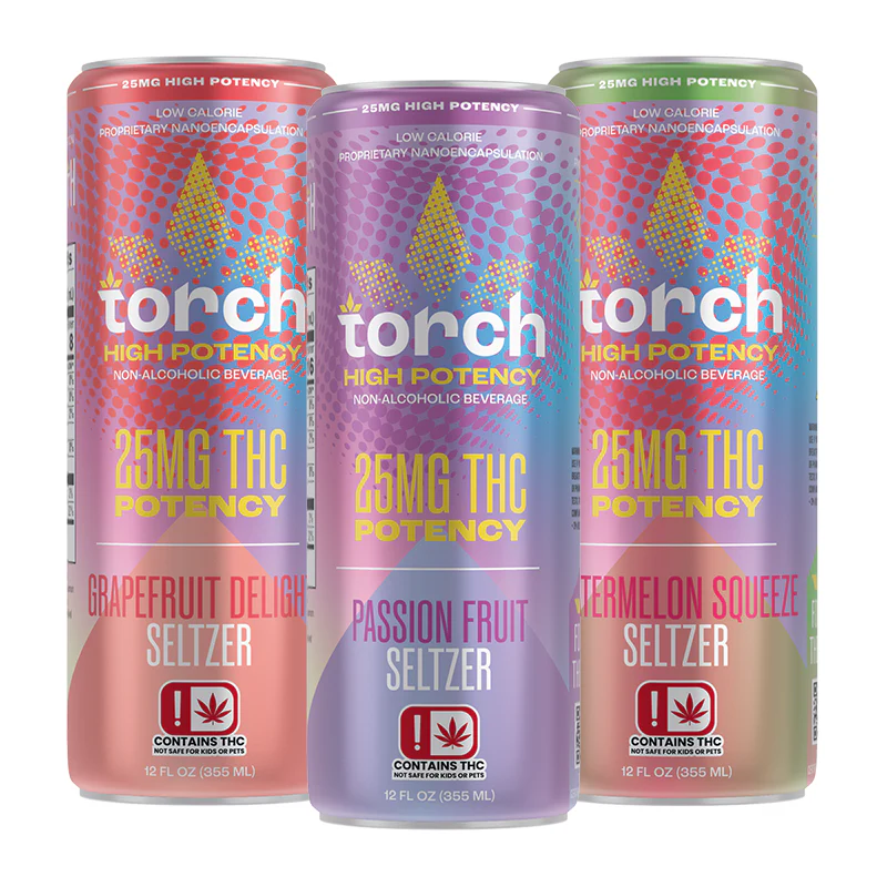 [T-1466-03] Torch Drink D9 High Potency Original 4-Pack 25MG (Grapefruit Delight)