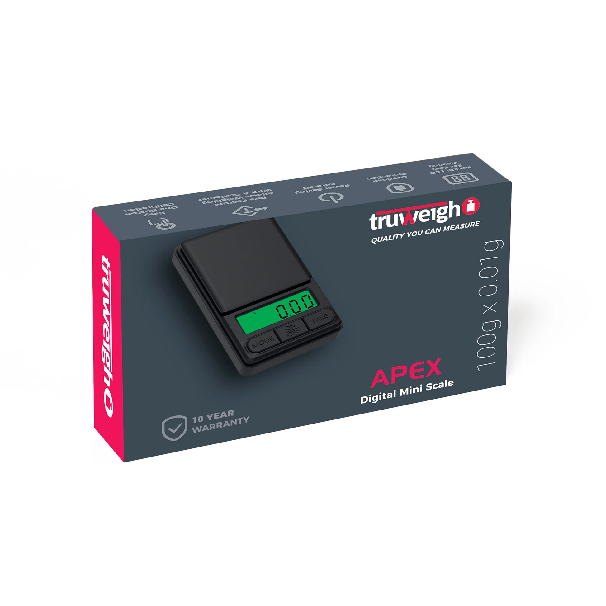 TRUWEIGH APEX DIGITAL MINI SCALE 100G X 0.01G