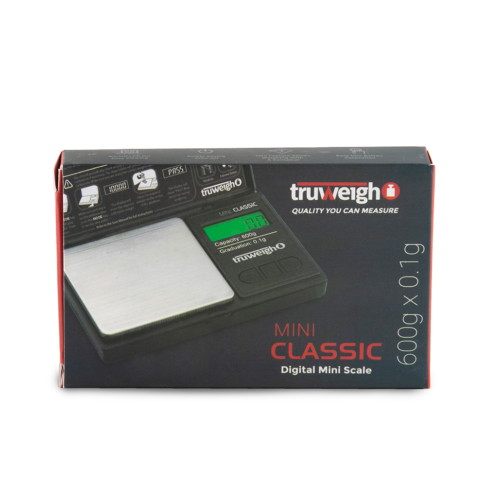 TRUWEIGH MINI CLASSIC SCALE 600G X 0.1G BLACK