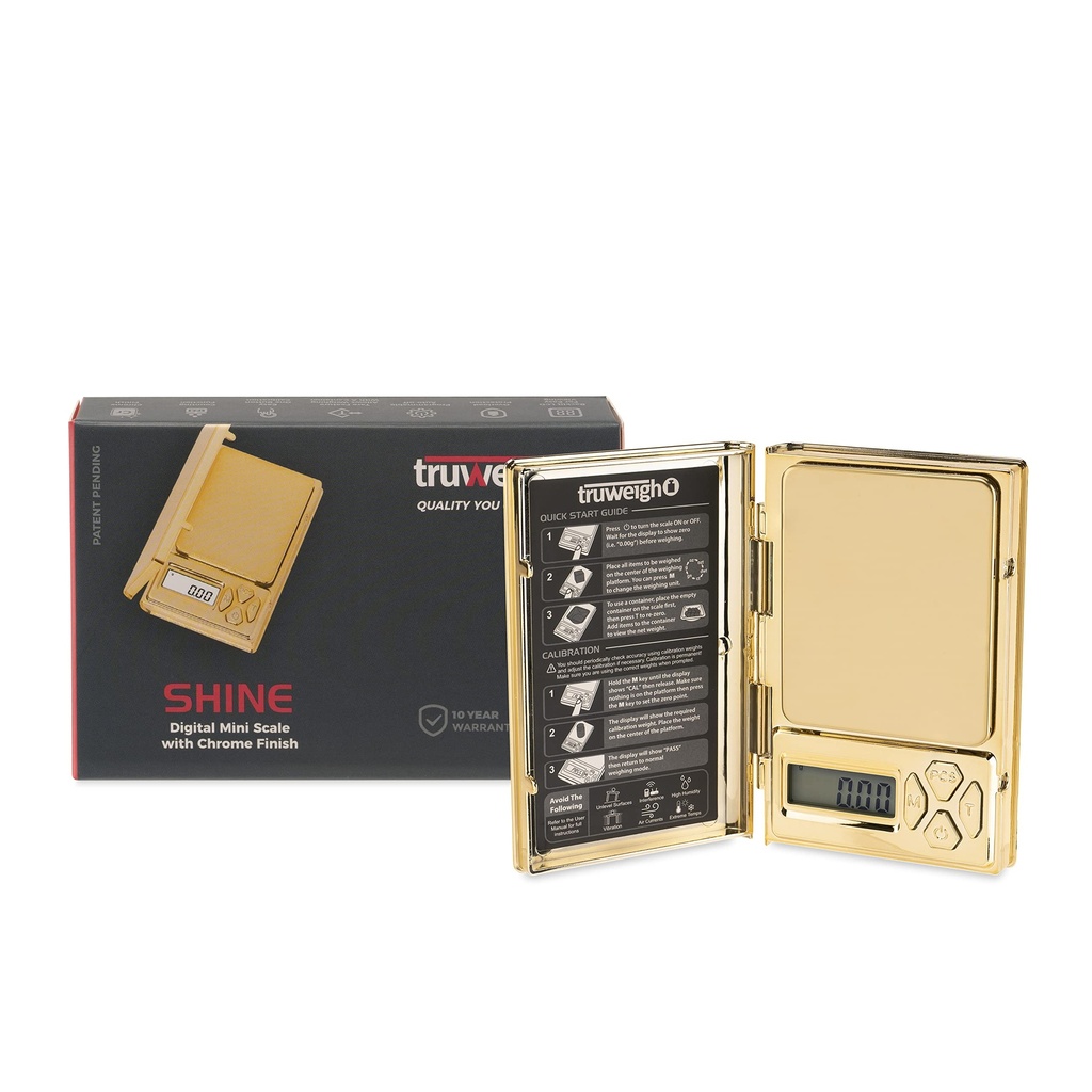 TRUWEIGH SHINE DIGITAL MINI SCALE  100G X 0.01G GOLD